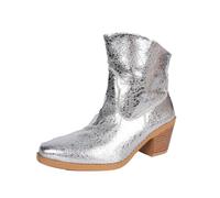 Dasongff Rhinestone Cowboy Boots for Women Mid Calf Sparkly Western Cowgirl Pointed Toe Booties Low Block Chunky Heel Glitter Country Cute Zipper Dress Booties Wedding Party Bling Shiny Boots