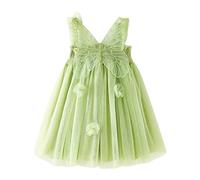 Dasongff Robe Tutu pour Bébé en Bas âge Fleur Robe en Tulle sans Manches Broderie Papillon Mariage Fête d'anniversaire Princesse D'été Fille Tulle Papillon Jeune Enfant 1 Ans-5 Ans, 110cm