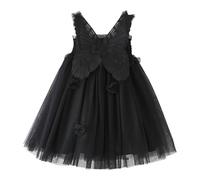 Dasongff Robe Tutu pour Bébé en Bas âge Fleur Robe en Tulle sans Manches Broderie Papillon Mariage Fête d'anniversaire Princesse D'été Fille Tulle Papillon Jeune Enfant 1 Ans-5 Ans, 130cm