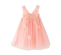Dasongff Robe Tutu pour Bébé en Bas âge Fleur Robe en Tulle sans Manches Broderie Papillon Mariage Fête d'anniversaire Princesse D'été Fille Tulle Papillon Jeune Enfant 1 Ans-5 Ans, 120cm