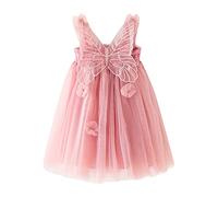 Dasongff Robe Tutu pour Bébé en Bas âge Fleur Robe en Tulle sans Manches Broderie Papillon Mariage Fête d'anniversaire Princesse D'été Fille Tulle Papillon Jeune Enfant 1 Ans-5 Ans, 110cm