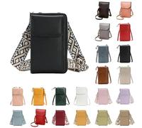 Dasongff Sac Telephone Portable Femme, Petit Sacoche Téléphone Portable avec Bandoulière Réglable Cuir PU Mini Sac Bandouliere avec Fentes pour Cartes