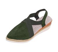 Dasongff Sandale Femme Espadrille Sandales Femme Été Compensées Talon Ladies Sandals Escarpins Bout Fermé Talon Confortable Haut Mariage