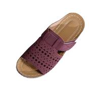 Dasongff Sandale Femme été Confortable Bohême Plates Bout Ouvert Chaussures Tongs De Plage Décontracté Mode Mules Pour Femme Respirantes Semelles Épaisses Compensées Claquette Pas Cher