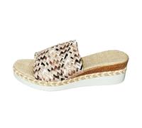 Dasongff Sandale Femme été Confortable Bohème Sexy Club Claquette Paillette Plateforme Bout Ouvert Été Sandales de Plage Talons Compensée Haut Tongs Pantoufles Slip-on Enfiler Grande Taille