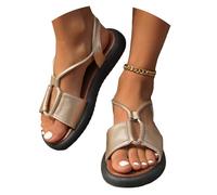 Dasongff Sandales Compensées Femme avec Bande Croisée Pantoufles d'été Sandales Anatomiques Confortables Confort Anti-dérapant Pantoufle Rétro Chaussons pour Maison Jardin Piscine Plage Pas Cher