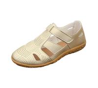 Dasongff Sandales Compensées Femme Bout Fermé Design de Talon Respirant Ouvertures Fermeture Sandales Femme Été Confortable en PU Cuir Orthopedique Semelle Souple Mules pour Sport et d'extérieur