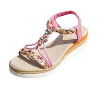 Dasongff Sandales Compensées Femme Été Confortable Chaussures Espadrilles Plateforme Confort Chic Sandale Chaussure Femmes Bout Fermé Talon Et Nu-Pieds Sandalette Orthopedique Comfy Semi