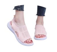 Dasongff Sandales de Récupération Femmes, Confortable Orthopediques Fasciite Plantaire Claquettes Bout Ouvert Legere Sport Sandalette Réduit le Stress sur Les Pieds, Les Articulations et Le Dos