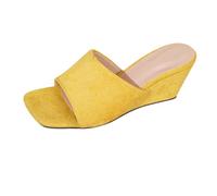 Dasongff Sandales Femme Été Compensées Plateforme en Daim Chaussures Confort Chic Bout Ouvert Confort Bride Cheville Vintage Vacances Talon Sandales Compensées Femme pour Soirée Bureau Mariage 2026