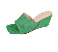 Dasongff Sandales Femme Été Compensées Plateforme en Daim Chaussures Confort Chic Bout Ouvert Confort Bride Cheville Vintage Vacances Talon Sandales Compensées Femme pour Soirée Bureau Mariage 2026