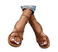 Dasongff Sandales Femmes été Confortable croisé cheville élastique sangle une bande Sandales Mode Bout Ouvert Compensées Plateforme Pantoufles Premium Orthopédiques Chaussons Orthopédiques Pas Cher