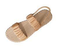 Dasongff Sandales Femmes été Confortable Mules en Cuir pour Femme Bout Ouvert Compensées Plateforme Pantoufles Premium Orthopédiques Sandales Chaussons de Plage d'été Taille Pas Cher
