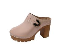 Dasongff Sandales Femmes Été Orthopédiques Mules Compensées Sabots Talon Bloc Claquette Pantoufles Confortables Respirants Sandales Lanières Extérieur Plage Décontracté