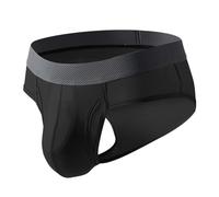 Dasongff Slip Homme Sexy Transparent en Soie De Glace Mesh Respirante avec Ouverture Frontale String Sissy Tenue Hot Lingerie Slip Taille Basse élastique Comfortable Underwear sous-Vêtements