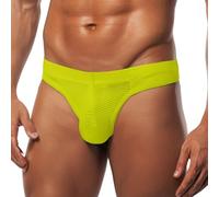 Dasongff Slip pour Homme Sexy Classique Strings Homme en Tissu Mesh Respirant Extensible sans Couture Slip De Bain Maintien Ajusté Doux Au Toucher Tenue Hot sous Vetement Sissy Thong