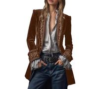 Dasongff Smoking Velours pour Femme avec Veste Slim Fit Manteau pour Homme, Mariage Décontracté, Revers Victorien, Queue-De-Pie, Costume De Cérémonie