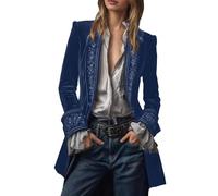 Dasongff Smoking Velours pour Femme avec Veste Slim Fit Manteau pour Homme, Mariage Décontracté, Revers Victorien, Queue-De-Pie, Costume De Cérémonie