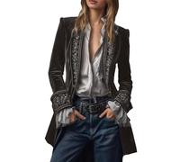 Dasongff Smoking Velours pour Femme avec Veste Slim Fit Manteau pour Homme, Mariage Décontracté, Revers Victorien, Queue-De-Pie, Costume De Cérémonie