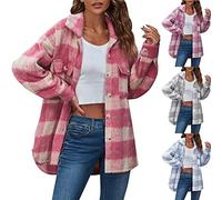 Dasongff Surchemise à Carreaux Femme - Chemise Cowboy en Flanelle - Haut Décontracté à Manches Longues - Blouse Chemise à Carreaux - Style Urbain - Chemise Manteau Rétro Ample