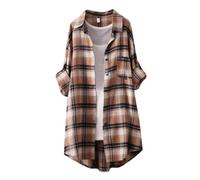 Dasongff Surchemise Femme Veste a Carreaux Chemise Cowboy Femme Country Chemise Carreaux Manches Longues Blouse Chemise à Carreaux Bûcheron Chemise Bucheron Western