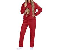 Dasongff Survêtement Femme Hiver Ensembles Sportswear con Polaire Sweat Kangourou Chat à Capuche et Pantalon de Survêtement Suit Automne Hiver Pas Cher
