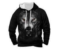 Dasongff Sweat À Capuche D'armure pour Hommes Viking, Pull À Capuche Rétro Cosplay Entièrement Imprimé en 3D avec Motif Yggdrasil, Veste Décontractée d'automne