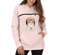 Dasongff Sweat À Capuche Femme Hiver avec Poche Kangourou et Poche de Transport pour Animal Sweat Kangourou Chien Oversize Confortable pour Maîtresse d'animal De Compagnie 2025 Pas Cher