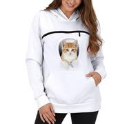 Dasongff Sweat À Capuche Femme Hiver avec Poche Kangourou et Poche de Transport pour Animal Sweat Kangourou Chien Oversize Confortable pour Maîtresse d'animal De Compagnie 2025 Pas Cher
