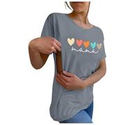 Dasongff T Shirt Allaitement Femme Zip Manches Courtes T Shirt Grossesse Fermetures Éclair Dissimulées Vetement Allaitement Ete T-Shirt Allaitement Zip Côté Vêtements de Grossesse
