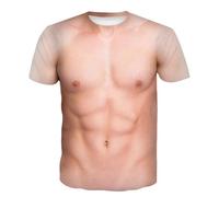 Dasongff T Shirt Homme 3D Imprimer Muscles Tee Shirt Femmes Vêtements T-Shirt Manche Courte Unisexe Motif Muscles 3D Imprimé Décontracté Tops Graphic Tees Shirts Musclés 3D pour Hommes S-6XL
