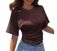Dasongff T-Shirts à Manches Courtes Femme Col Rond Haut Femme Sexy Slim Décontracté Été Y2K Chic Et Élégant Passe-Partout De Tous Les Jours Sortir Streetwear Moulant Confortable Top Pas Cher