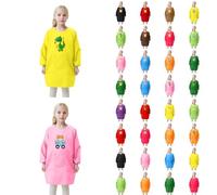 Dasongff Tablier Peinture Enfant Fille - Tabliers Réutilisable pour Garçon avec Poche - Tablier de Peinture Coloriage Manches Longues - Tablier Enfant Ecole 2~12 Ans - Fourniture Rentrée Ecole