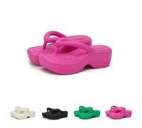 Dasongff Tongs de Plage Orthopedique Femme Eté Couleur Fluo Tongue Memory Foam Mode Tong Sandale Piscine Bain Chaussons Douche EVA Slip-ins Chic Élégant Claquettes Semelle Epaisse Flip Flops Slides