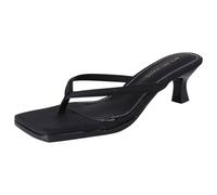 Dasongff Tongs Mode Femme Sandales été Confortable Escarpins Petit Talon Hauts avec Bride à La Cheville pour Femmes avec Plateforme Cachée Chaussures Confort Chic Respirant AntidéRapante Claquettes