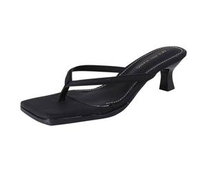 Dasongff Tongs Mode Femme Sandales été Confortable Escarpins Petit Talon Hauts avec Bride à La Cheville pour Femmes avec Plateforme Cachée Chaussures Confort Chic Respirant AntidéRapante Claquettes