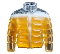 Dasongff Veste de Bière avec Paille pour Hommes Manteau Matelassée Transparente et Chaude Veste D'Ivrogne pour Les Fêtes et Les Célébrations de Carnaval