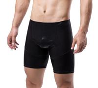 DASONLUE Boxer pour homme - Effet mouillé - Rétro - Legging - Maillot de bain - Pantalon de sport - Coupe ajustée - Séchage rapide - Sexy - Pantalon réfléchissant, Noir , XXL