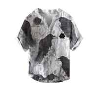 DASONLUE Chemise en lin pour homme - Chemise de pirate Viking - Confortable - Respirant - Chemise de loisirs - Chemise de plage douce et légère - Col en V - Coton et lin - Chemise d'été à manches