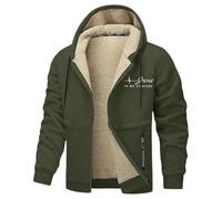 DASONLUE Vestes en polaire d'extérieur pour homme - Couleur pure - Vestes d'hiver - Coupe ajustée - Avec capuche - Veste thermique en peluche épaisse - Avec doublure en polaire - Veste d'extérieur non