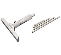Dasqua 4611-8120 Micromètre de profondeur avec tige remplaçable 100 mm (max) Lecture: 0.01 mm