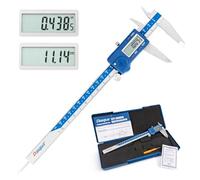 Dasqua Pied à coulisse numérique pour gaucher 0-8"/200 mm en acier inoxydable avec grand écran LCD, double lecture in/mm, précision ± 0,0015"/0,03 mm, résolution 0,0005"/0,01 mm, outil de mesure de