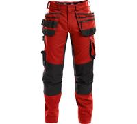 Dassy Arbeitshose mit Stretch, poches holster et poches genouillères FLUX PESCO41 rouge/noir 52