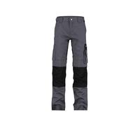 DASSY® Boston Women Pantalon de travail poches genoux bicolore pour femmes - taille 40 - GRIS CIMENT/NOIR