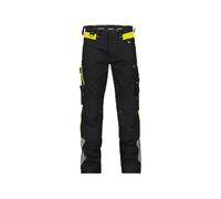 DASSY® Canton DASSY® Canton Pantalon de travail avec stretch et poches genoux - taille 42 - NOIR/JAUNE FLUO