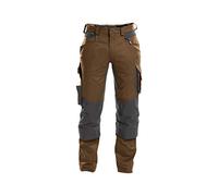 DASSY® Dynax Pantalon de travail avec stretch et poches genoux - taille 48 - BRUN ARGILE/GRIS ANTHRACITE