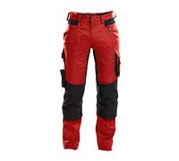 DASSY® Dynax Pantalon de travail avec stretch et poches genoux - taille 48 - ROUGE/NOIR