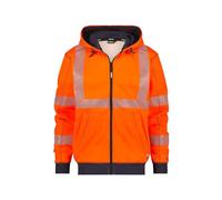 DASSY® Evans Sweat-shirt à capuche haute visibilité - taille XS - ORANGE FLUO/MARINE
