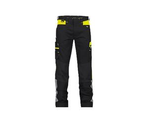 DASSY® Hong Kong Pantalon de travail avec stretch - taille 42 - NOIR/JAUNE FLUO