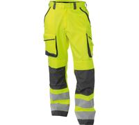 Dassy Pantalon haute visibilité mit Poches genouillères Chicago PESCO74 Neonjaune/gris ciment 52/Kurz